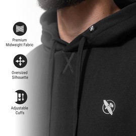 Hayabusa Men's Midweight Pullover Hoodie - Black, X-Large