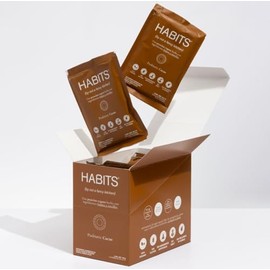 HABITS BY NOT A FANCY KITCHEN  Proteína Vegana en Polvo en Sobres  16 Sobres de 30.5 g cu  Sabor Cacao  22.3 g de Proteína Vegetal Por Porción  KETO  