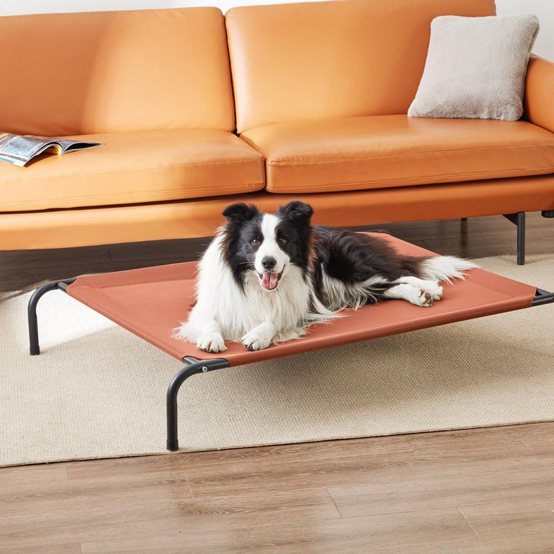 Love's cabin Elevated Cooling Dog Bed for Large Dogs, Portable