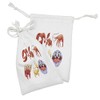 Ambesonne Crabs Fabric Pouch Set of 2, Illustration of Sea