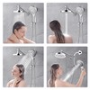 BRIGHT SHOWERS Rain Shower Head with Handheld Spray Built-in Power