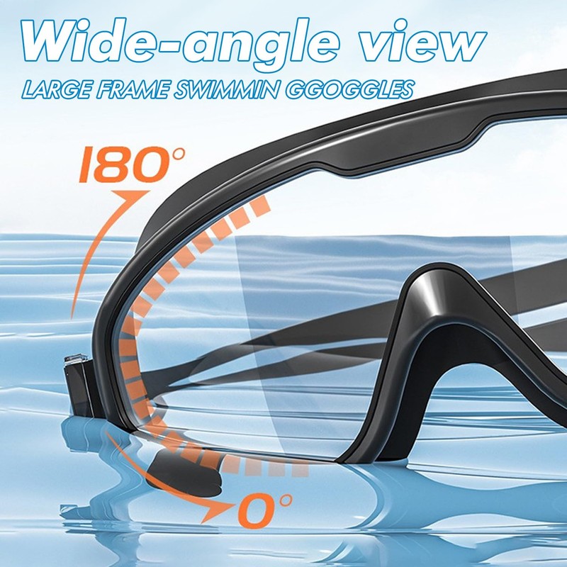 Kids Swim Goggles HD Children's Large Frame Waterproof and Anti-fog