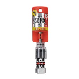 Tajima BS1317-6K Double Socket with Interchangeable Bit for Impact Drivers, Hexagonal 0.5 x 0.7 inches (13 x 17 mm), 1 Piece