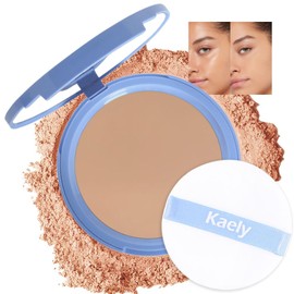 evpct Kaely Oil Control Pressed Face Powder, Get Smooth Flawless Fine Lines and Lightweight Finishing Foundation, Control Shine Long Lasting Waterproof Face Setting Powder Cosmetic, 250 Radiant Sand