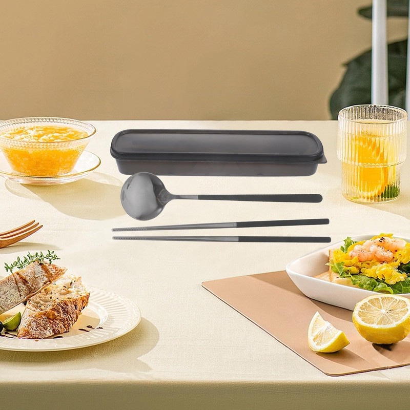 TOVINANNA Chop Sticks 1 Set Stainless Steel Cutlery Flatware Dinnerware