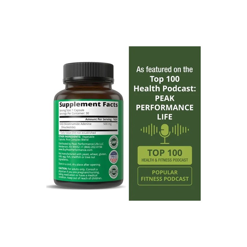 Peak Performance Suplemento Nad Puro 30 Tabletas