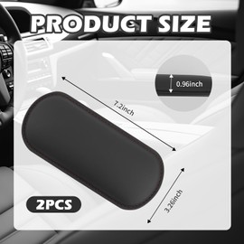 YGDMD 2PCS Leather Car Door Armrest Pad with Memory Foam,Comfort Car Elbow Rest Pad for Soothing Sore Elbows & Knees,Self-Stick Car Arm Rest Cover Pad Fit for Doors/Armrests Boxes (Black)