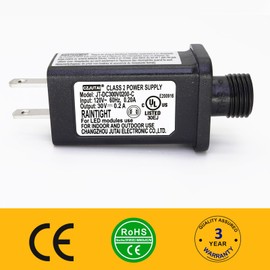 PREMIER ADAPTER 30V 0.2A 6W Power Supply for CZJUTAI JT-DC300V0200-C Christmas Lighting (1 Pack US 2PIN, UL/UKCA/CE Certified)