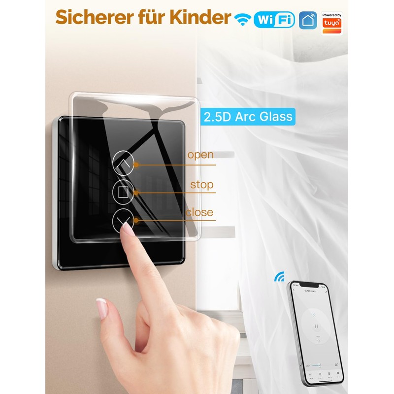 MOES 2.5D WiFi Roller Shutter Switch, Alexa Smart Roller Shutter