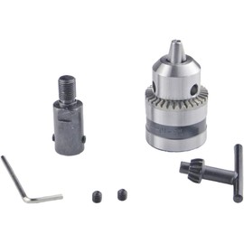 CHANCS Drill Chuck & Connecting Rod Set, 1.5-10MM, 3/8-24UNF, Metal, Self-Locking, Hand-Tightened, Compatible with Drilling Machine, Milling Lathe, Wood Working Machine