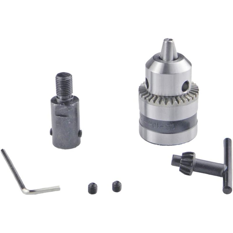 CHANCS Drill Chuck & Connecting Rod Set, 1.5-10MM, 3/8-24UNF, Metal,