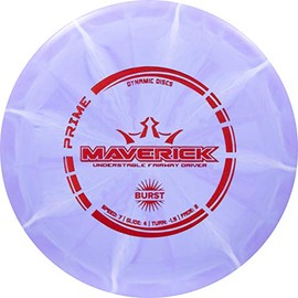 Dynamic Discs Prime Burst Maverick | Fairway Disc Golf Driver | Controllable and Versatile Frisbee Golf Disc | Beginner Friendly | 170g Plus | Stamp Color and Burst Pattern Will Vary (Purple)