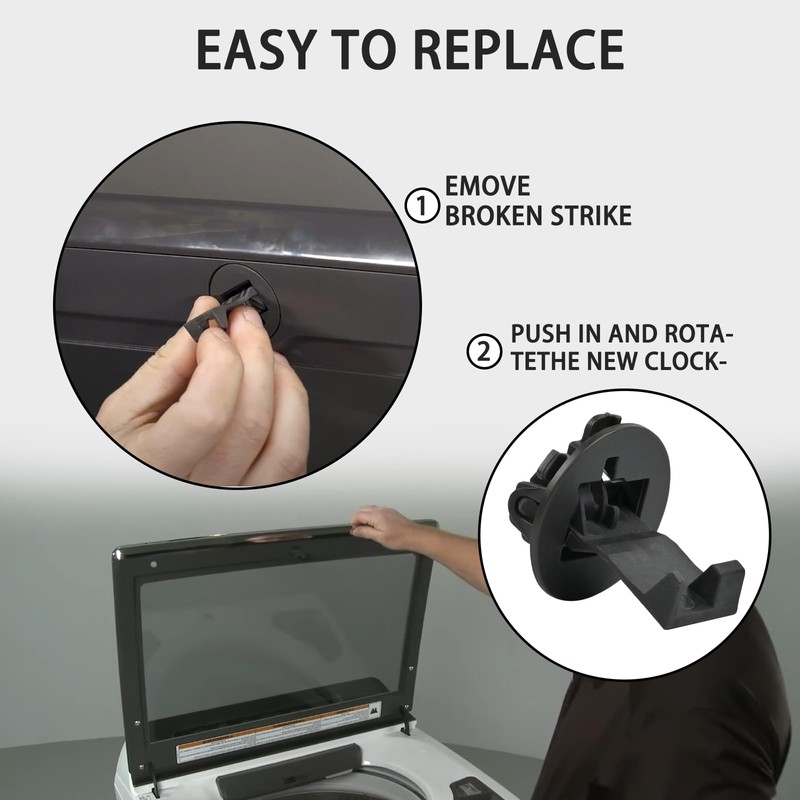 Delixike W11091027 W11044611 Lid Strike W11457841 Compatible with Whirlpool Washer,