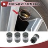 HEROFFIX 4 Pcs Decorative Tire Valve Stem Caps 16mm Tyre