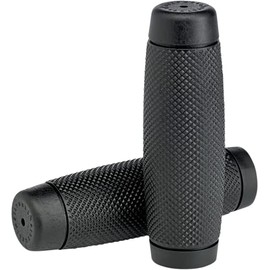 Biltwell Recoil 1" (25mm) Handlebar Grips in TPV Rubber Pair - Black