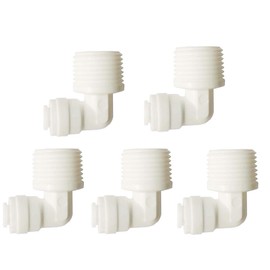 YZM Quick Connect fittings RO Water Filters (5pack, Elbow, 1/2" Male x 1/4" OD tube)