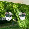 Relaxdays Hanging Basket with Water Reservoir, Set of 2, H