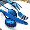Blue Silverware Set Flatware Cutlery - 20 Pieces Stainless Steel