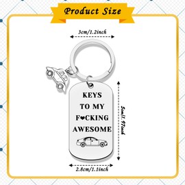 Jielahua Car Lover Gifts for Men Women Best Gifts for New Car Owners Car Vintage Car Keychain Vintage Car Accessories Drivers License Keychain Gifts Funny Keychain Gift Christmas Birthday Gifts
