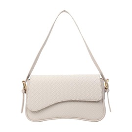 AndThere Woven Leather Clutch Bag for Women Handbags Small Shoulder Bag Hobo Woven Crossbody Bags with Magnetic Buckle Ladies Handbag Mini Clutch Purse for Party Prom Wedding