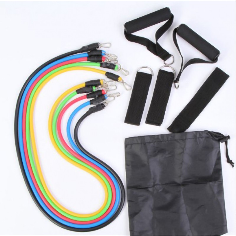 11pcs/set Latex Resistance Bands Multifunction Elastic Exercise Resistance Bands Expander