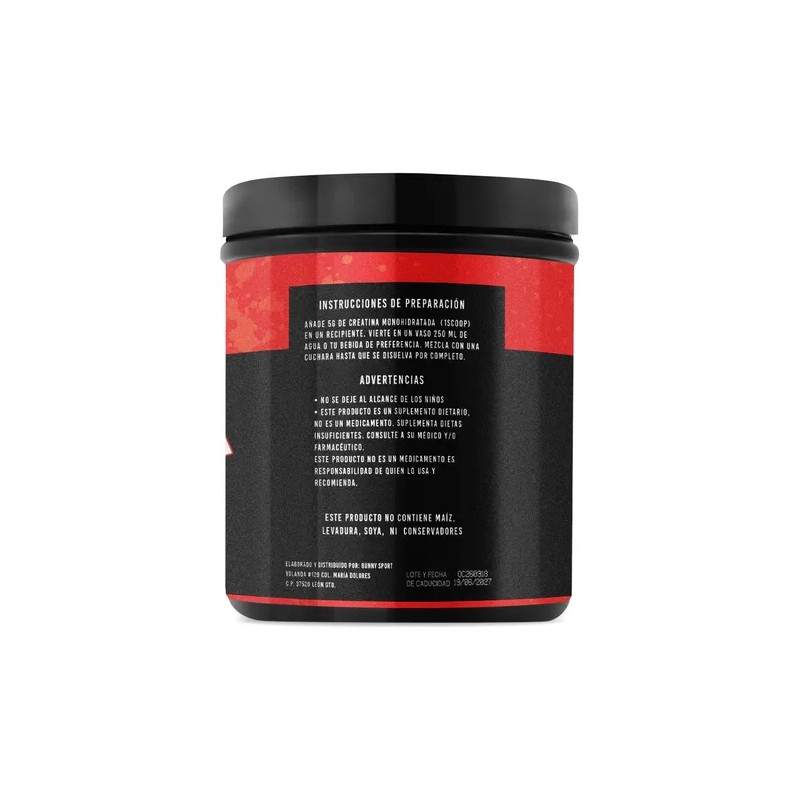 Creatina Monohidratada 500gr Strong Protein 100 Servicios