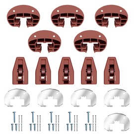 5 Sets of Drawer Slides Compatible with kenlin Rite-Trak II 168 Track, Rite Track 2 Drawer Repair with Metal Plate and and Plastic Saddles,Universal Drawer Guide for Dresser Model #168 XJJ