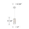 Possini Euro Design Alyssa Chrome Silver Iron Mini Pendant Light