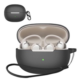 For SHOKZ OpenDots ONE Case [HVUYAL] Anti-lost Hook Lightweight Anti-Scratch Dustproof Scratch-Resistant Soft Silica Gel Sport Cool Design Impact Absorption Slim Soft Case Cover Anti-Drop Protection