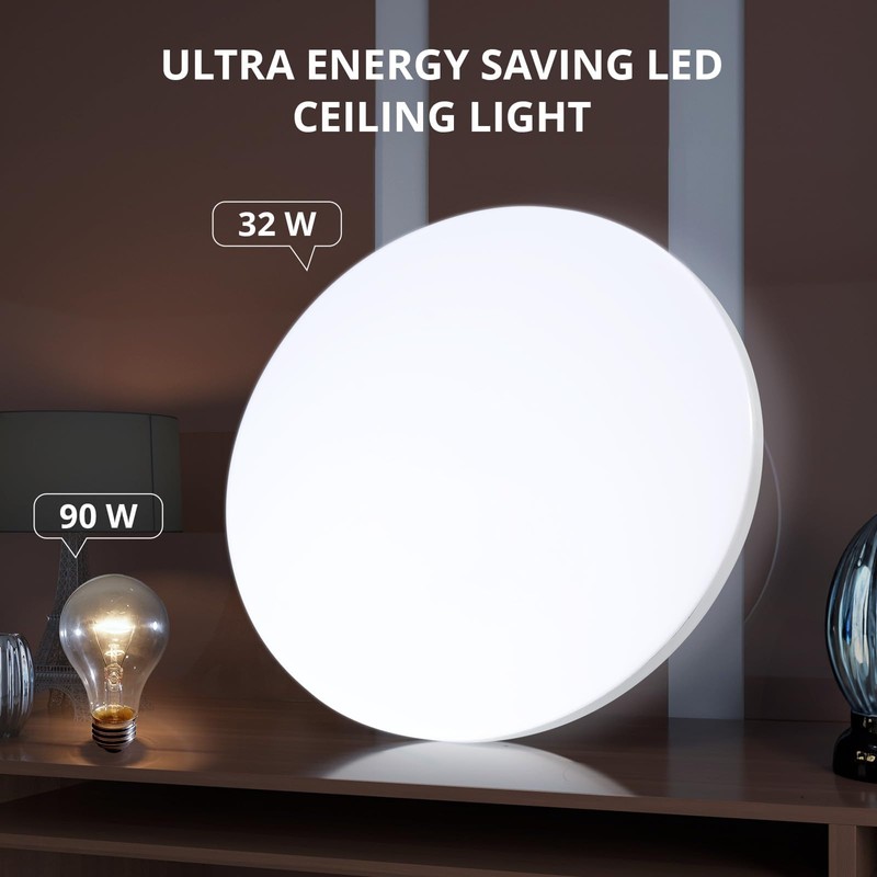 Ceiling Light LED 32 W, LED Ceiling Light Diameter 30