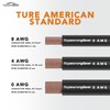 TOPSTRONGGEAR 0 Gauge 25ft Black and 25ft Red Power/Ground Wire