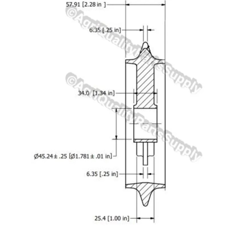 Woods 1034651 Cast Iron Cultipacker Wheel 9-1/2" for C48T, C72,