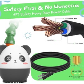 Panda Outdoor Water Table Play Pump, Dual Hose Toddler Outdoor Toys, Safety First Kids Toddler Water Table Pump for Water Play Table -with Children's Picture Book