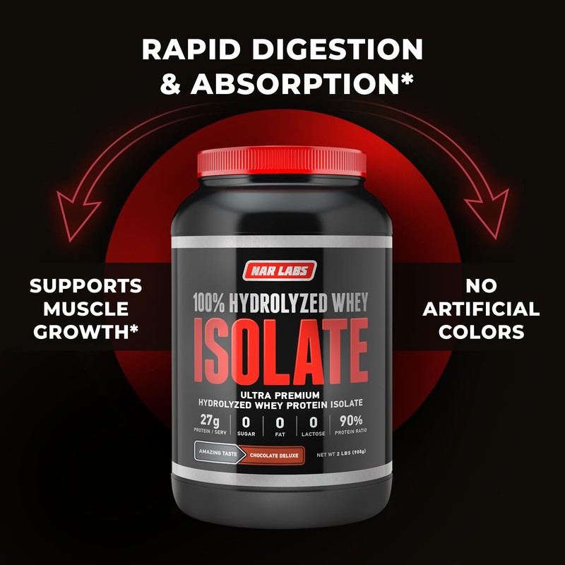 NAR LABS Hydrolyzed Whey Protein Isolate 2 lbs (Chocolate Deluxe)