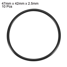 sourcingmap Nitrile Rubber O-Rings 47mm OD 42mm ID 2.5mm Width, Metric Sealing Gasket, Pack of 10