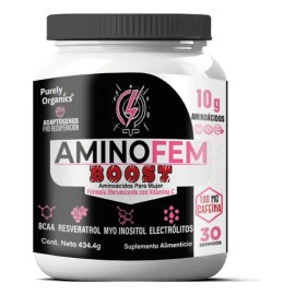 Aminofem Boost Aminoácidos Para Mujer Con Cafeína 30 Serv Sabor Ponche de frutas
