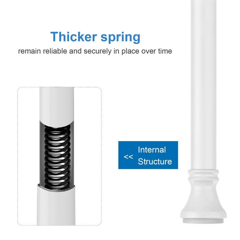 Amazer Spring Tension Shower Curtain Rod, 54-90 Inches Rust-Resistance Shower