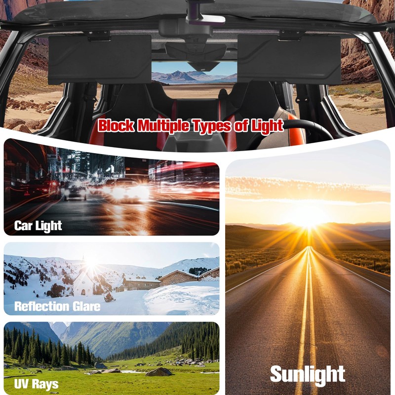 LitMiRaCle Sun Visors for Polaris Xpedition XP/XP 5/ ADV 2024