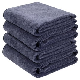Baanfly 4 Pack Grey Gym Towels, Microfibre Sports Towels for Men Women, Absorbent ＆Quick Drying Workout Sweat Towel for Gym Fitness, Sports, Yoga, Hiking, Camping (35cmX75cm)