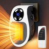 Mini Plug in Heater, Portable Wall Space Heater with Remote,