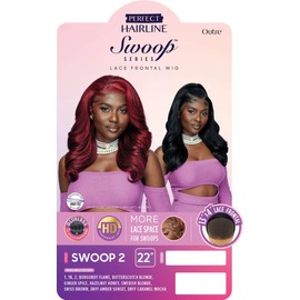 Outre Outre Lace Front Wig - Perfect Hair Line 13X4 - Swoop Series - Swoop 2 (DARK BROWN 2)