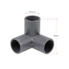 sourcing map 3-Way Elbow PVC Pipe Fitting Furniture Grade 20mm