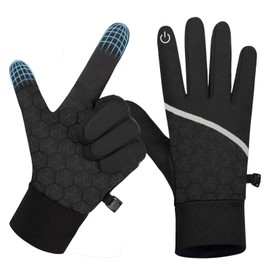 VERSAL Winter Warm Gloves, Touchscreen Windproof Thermal Gloves for Men Women, Non-Slip Water-Resistant Fleece Lined Cycling Gloves MTB Running Gloves for Men Women Driving Climbing Hiking Skiing (S)