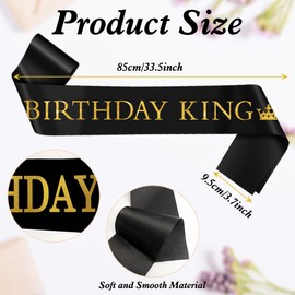 Birthday Decorations for Him Birthday Sash for Men Black Birthday Party Decorations Birthday Photo Party Props Dad Birthday Gifts for Grandad Husband Birthday Gifts Boyfriend Party Accessories Gifts