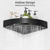Wisfame Black Corner Shower Caddy - Rustproof Aluminium Triangle Shower