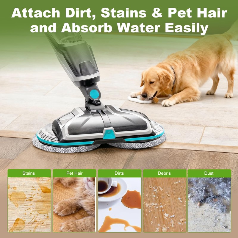 6.3 inch Electric Spin Mop Pads Compatible with Vmai Alfabot
