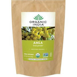 ORGANIC INDIA Amla Powder - Amalaki Indian Gooseberry, Immune Support, Vitamin C for Immune System, Vegan, Ayurvedic Superfood, Antioxidants, Non-GMO, Amla Powder for Hair Growth, Organic - 1 Lb