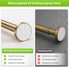 One-Piece Tension Curtain Rod 54-90 inch Brushed Gold Shower Curtain