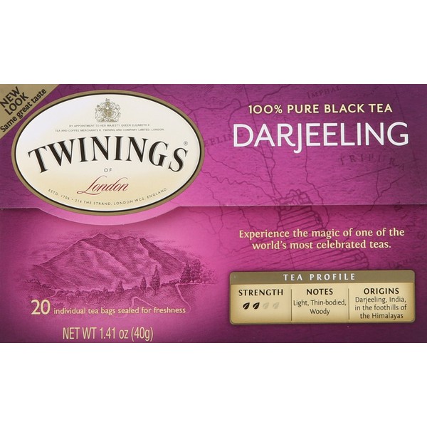 Twinings of London Darjeeling Tea Bags, 20 Count