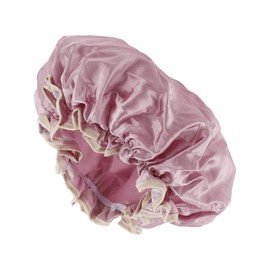 GLIDESMOOTH Shower Cap, Hair Cap, Double Layer, Waterproof, Reusable, For Baths, Hot Spas, Face Washing, 1 Piece, Solid, Pink